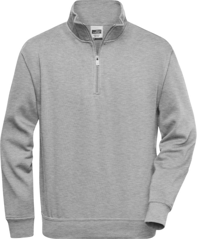 Daiber JN 831 Pracovní mikina s 1/4 zipem 02.0831 grey heather