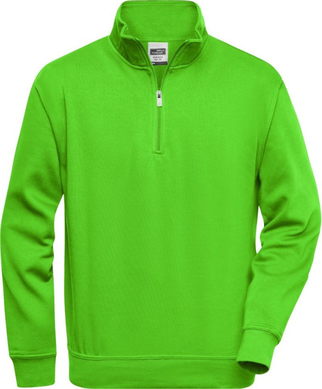 Daiber JN 831 Pracovní mikina s 1/4 zipem 02.0831 lime green