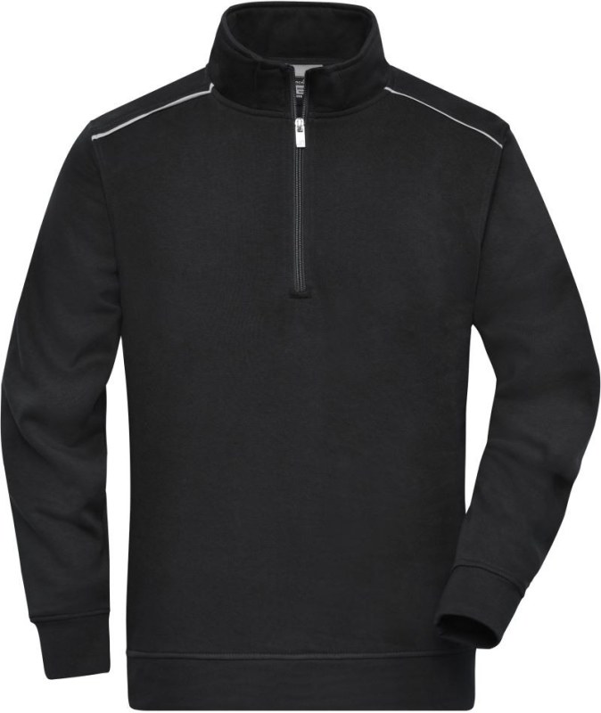 Daiber JN 895 Pracovní mikina s 1/4 zipem - Solid 02.0895 black
