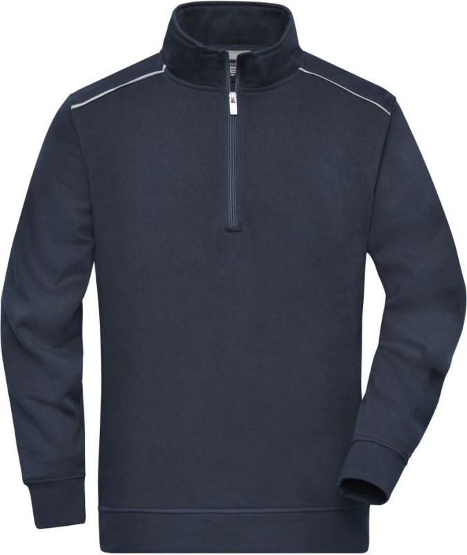 Daiber JN 895 Pracovní mikina s 1/4 zipem - Solid 02.0895 navy