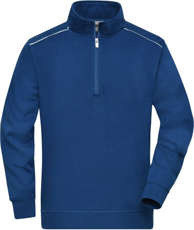 Daiber JN 895 Pracovní mikina s 1/4 zipem - Solid 02.0895 dark royal
