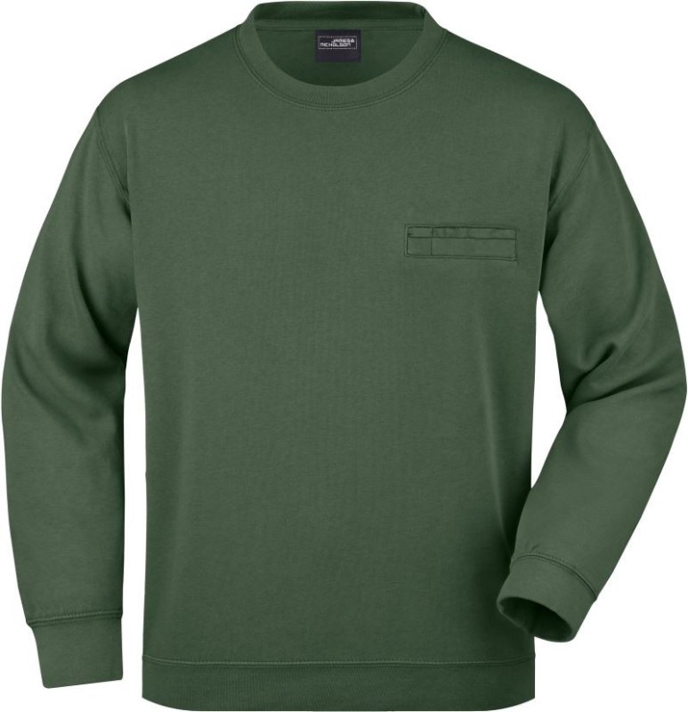 Daiber JN 924 Mikina s náprsní kapsou 02.0924 dark green