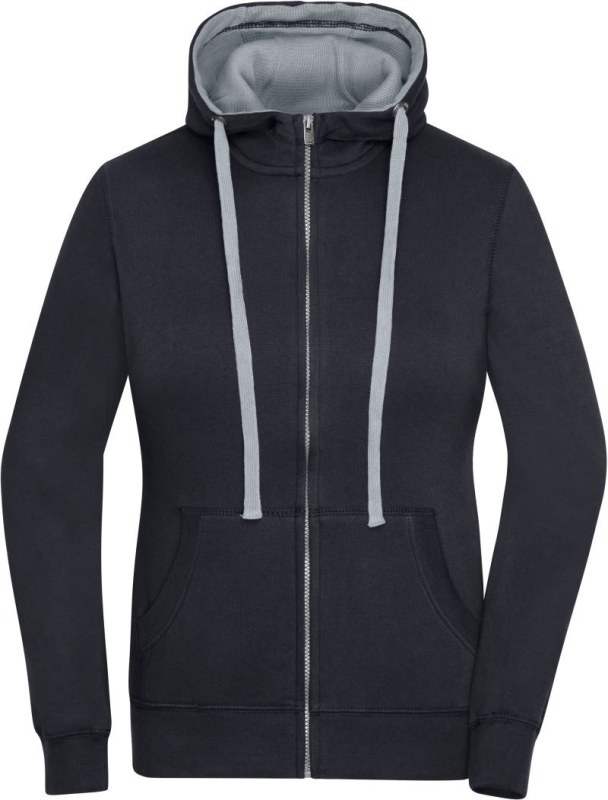 Daiber JN 962 Dámská mikina s kapucí "Lifestyle" 02.0962 black/grey heather