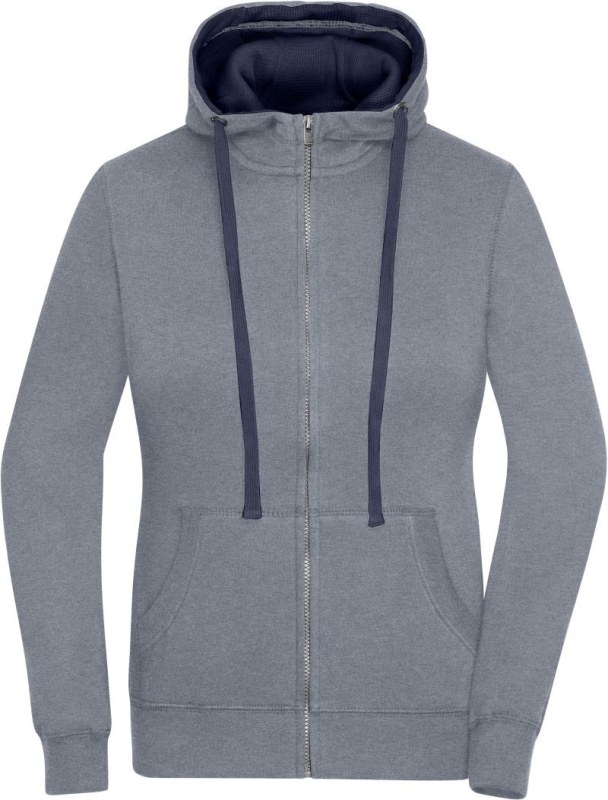 Daiber JN 962 Dámská mikina s kapucí "Lifestyle" 02.0962 grey melange/navy