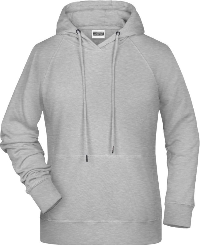 Daiber 8023 Dámská raglánová mikina s kapucí 02.8023 grey heather