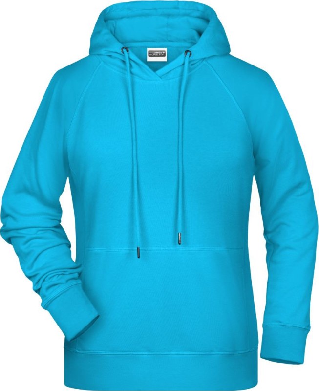 Daiber 8023 Dámská raglánová mikina s kapucí 02.8023 turquoise