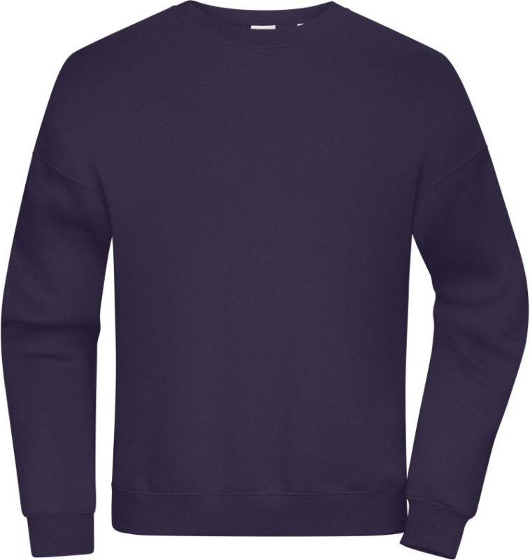 Daiber 8042 Těžká oversize unisex mikina 02.8042 deep purple