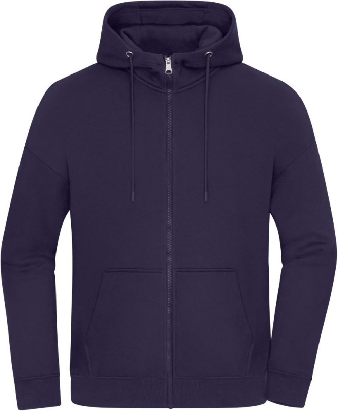 Daiber 8043 Těžká unisex oversize mikina s kapucí 02.8043 deep purple