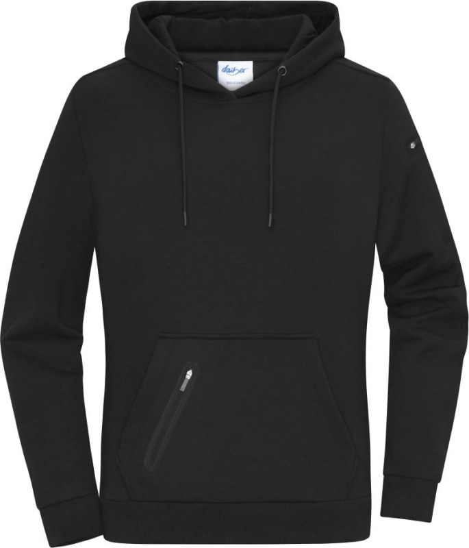 Daiber 8045 Dámská interlock mikina s&nbsp;kapucí 02.8045 black - Dámské oblečení mikiny