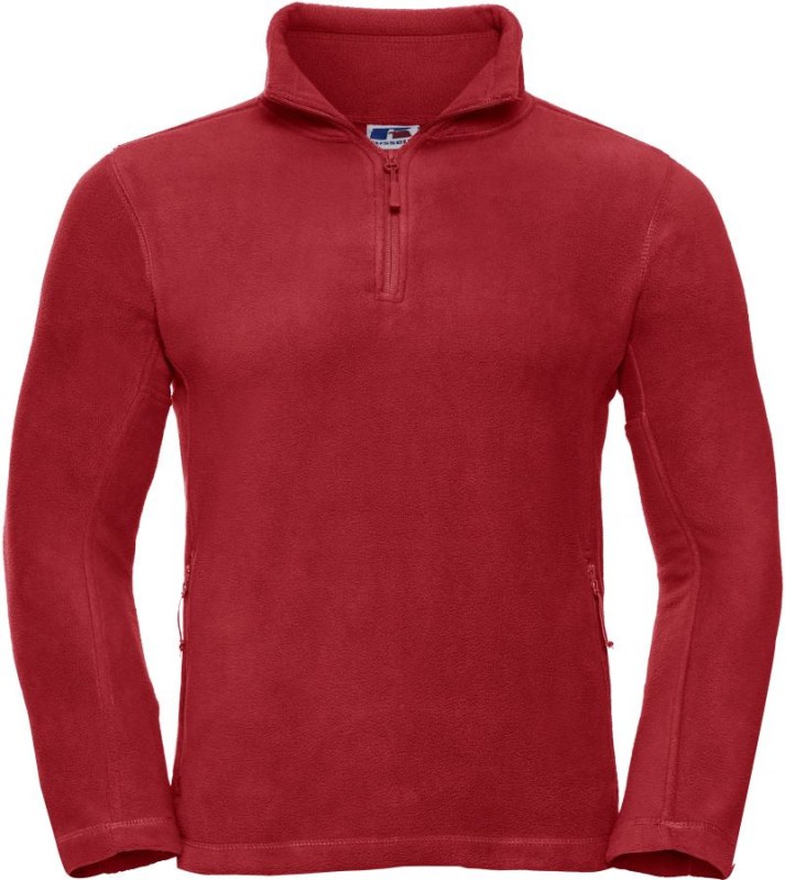 Russell Athletic 874M Fleecová mikina s 1/4 zipem 10.874M classic red