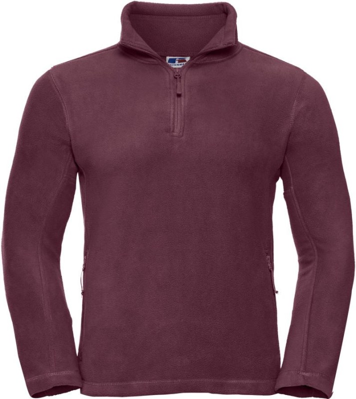Russell Athletic 874M Fleecová mikina s 1/4 zipem 10.874M burgundy