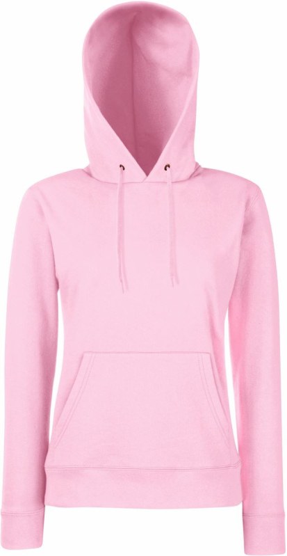 Fruit of the Loom Classic Lady-Fit Hooded Sweat Dámská mikina s kapucí 16.2038 light pink
