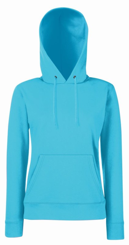Fruit of the Loom Classic Lady-Fit Hooded Sweat Dámská mikina s kapucí 16.2038 azure blue