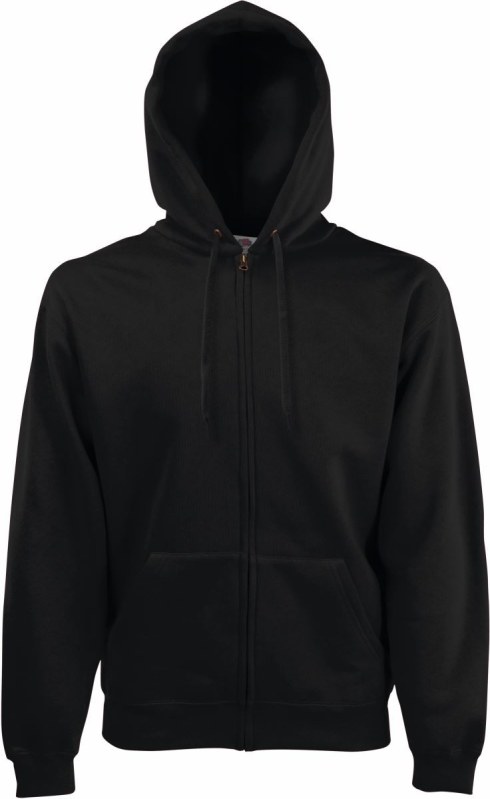 Fruit of the Loom Classic Hooded Sweat Jacket Mikina s kapucí 16.2062 black