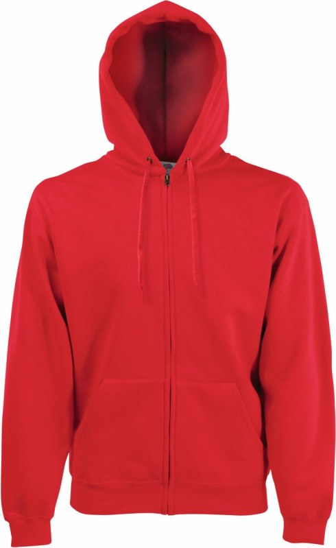 Fruit of the Loom Classic Hooded Sweat Jacket Mikina s kapucí 16.2062 red