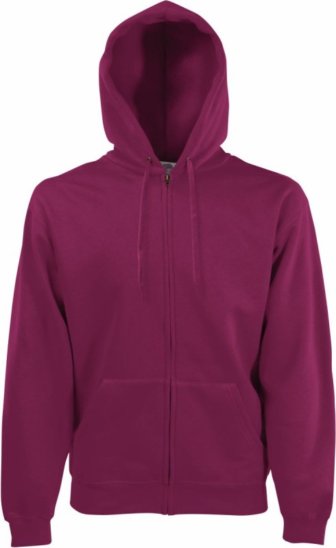 Fruit of the Loom Classic Hooded Sweat Jacket Mikina s kapucí 16.2062 burgundy