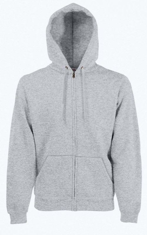 Fruit of the Loom Classic Hooded Sweat Jacket Mikina s kapucí 16.2062 heather grey
