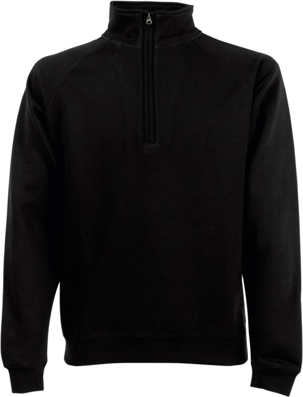 Fruit of the Loom Classic Zip-Neck Sweat Mikina s 1/4 zipem 16.2114 black