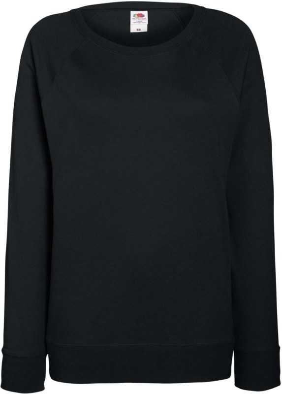 Fruit of the Loom Lady-Fit LW Raglan Sweat Dámská raglánová mikina 16.2146 black