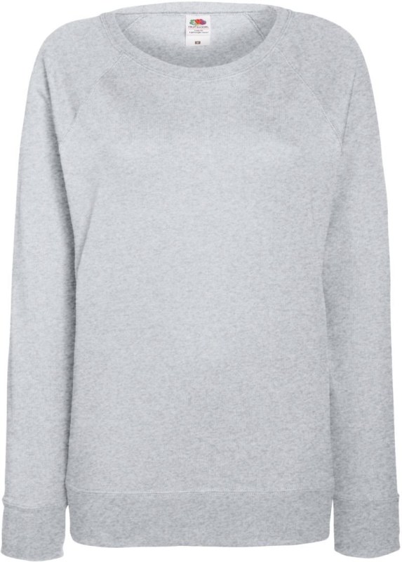 Fruit of the Loom Lady-Fit LW Raglan Sweat Dámská raglánová mikina 16.2146 heather grey