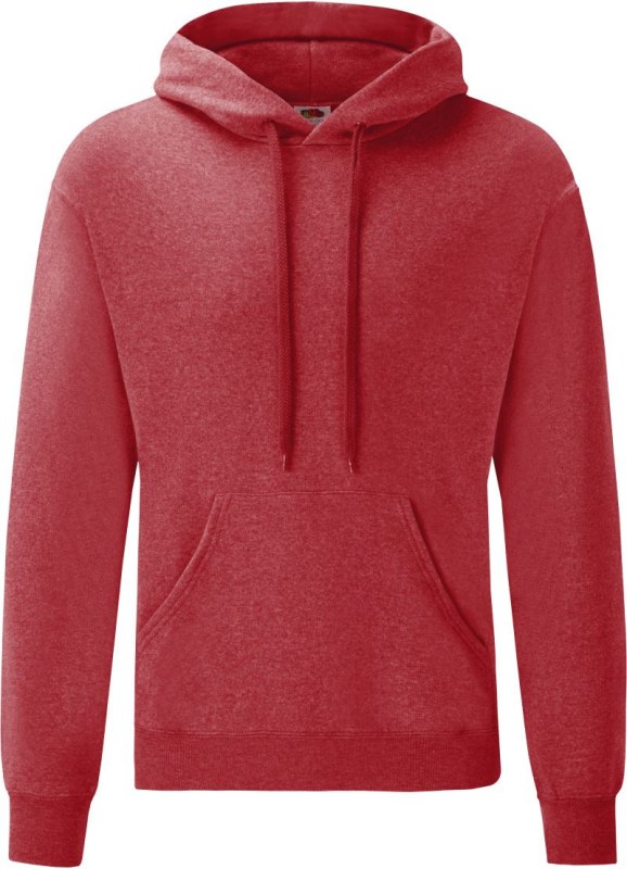 Fruit of the Loom Classic Hooded Sweat Mikina s kapucí 16.2208 heather red