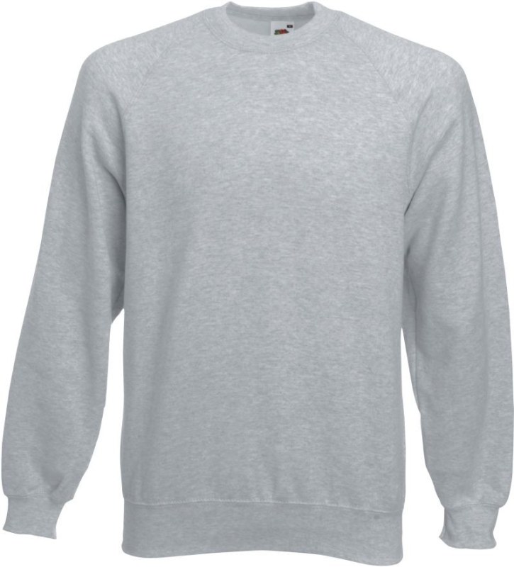 Fruit of the Loom Classic Raglan Sweat Raglánová mikina 16.2216 heather grey