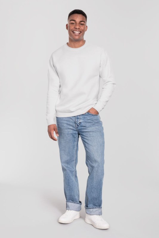 Fruit of the Loom Iconic Premium Set-In Sweat Mikina z těžké bavlny 16.2282 white