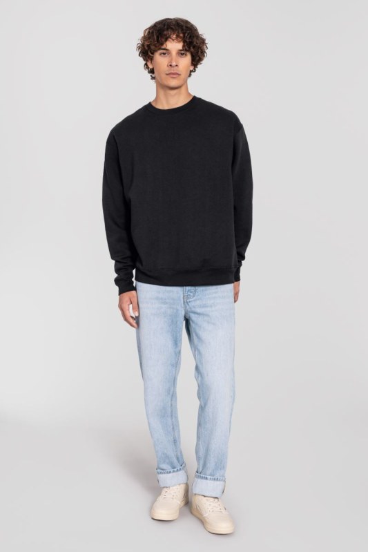 Fruit of the Loom Iconic Premium Set-In Sweat Mikina z těžké bavlny 16.2282 black