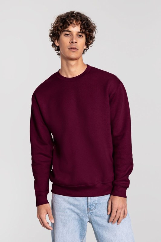 Fruit of the Loom Iconic Premium Set-In Sweat Mikina z těžké bavlny 16.2282 burgundy