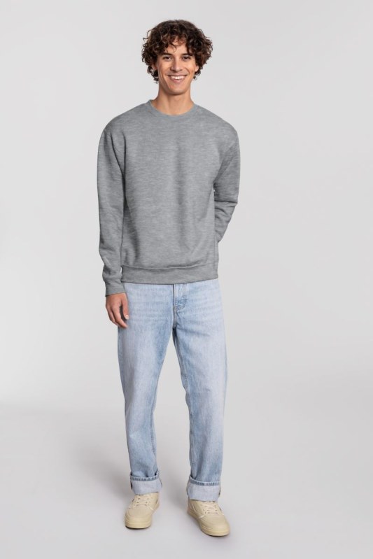 Fruit of the Loom Iconic Premium Set-In Sweat Mikina z těžké bavlny 16.2282 athletic heather