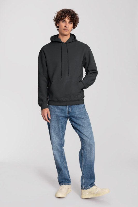 Fruit of the Loom Iconic Premium Hooded Sweat Mikina s kapucí z těžké bavlny 16.2284 light graphite