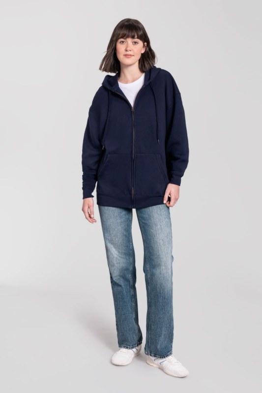 Fruit of the Loom Iconic Premium Hooded Sweat Jacket Mikina s kapucí z těžké bavlny 16.2286 deep navy