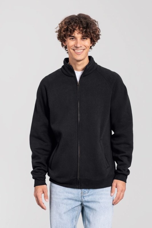 Fruit of the Loom Iconic Premium Sweat Jacket Mikina z těžké bavlny 16.2290 black