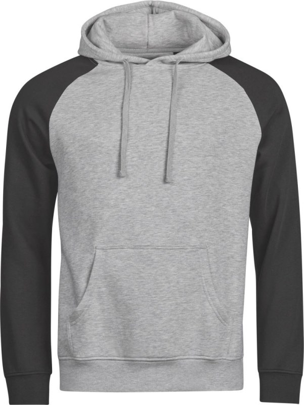 Tee Jays TJ 5156 Mikina s kapucí 2-barevná "Unlabeled" 18.5156 heather/black