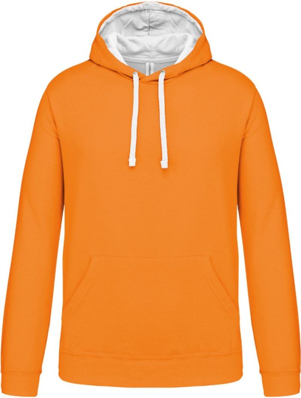 Kariban K 446 Kontrastní mikina s kapucí 20.K446 orange/white