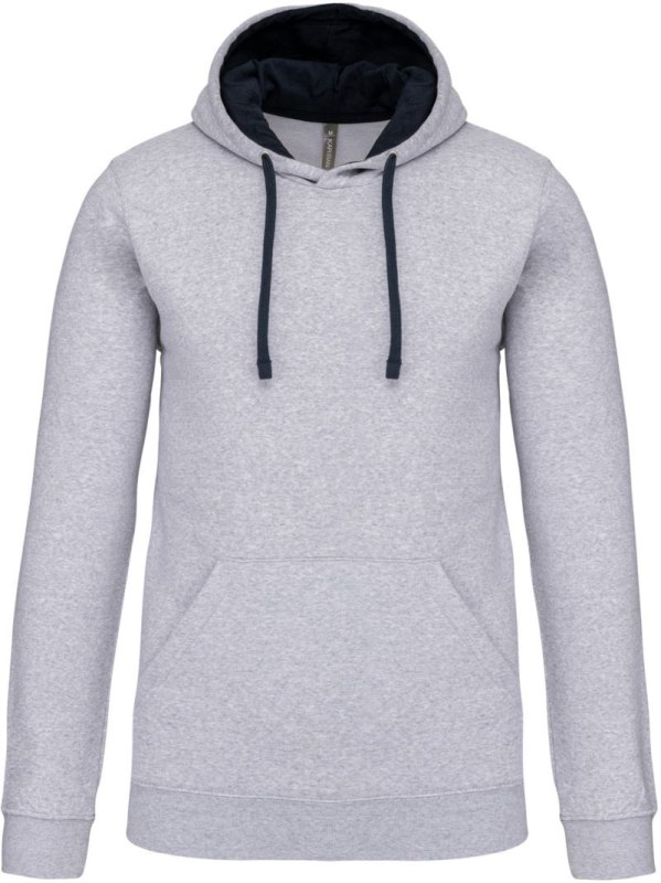 Kariban K 446 Kontrastní mikina s kapucí 20.K446 oxford grey/navy