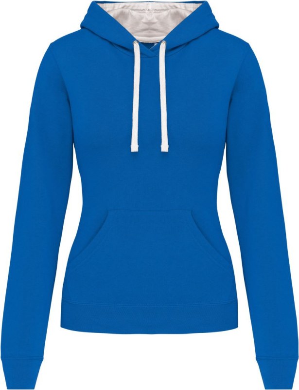 Kariban K 465 Dámská mikina s kontrastní kapucí 20.K465 light royal blue/white