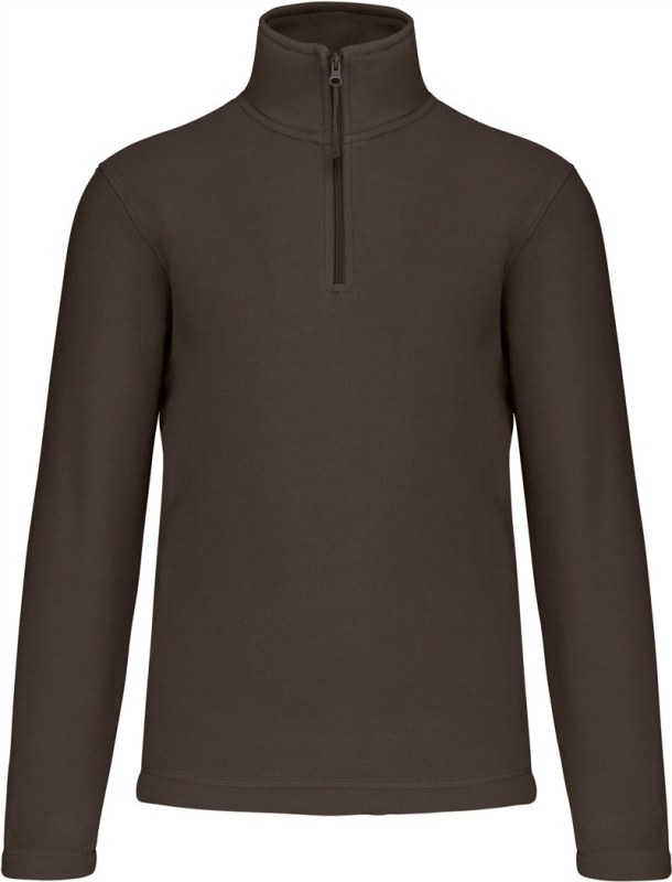 Kariban K 912 Mikrofleecová mikina s 1/4 zipem "Enzo" 20.K912 chocolate
