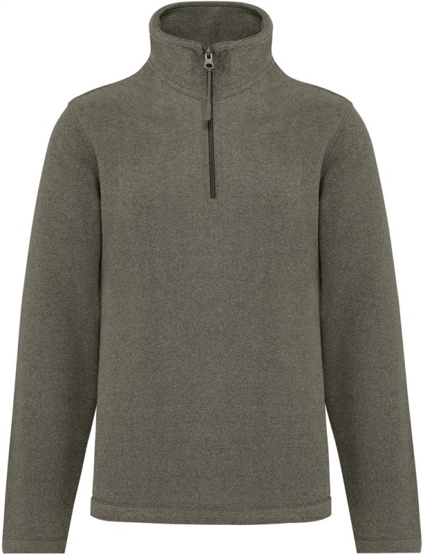 Kariban K 912 Mikrofleecová mikina s 1/4 zipem "Enzo" 20.K912 green marble heather