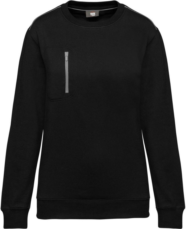 WK WK 403 Pracovní mikina "Day-to-Day" 20.W403 black/silver - Dámské oblečení mikiny