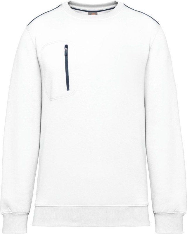 WK WK 403 Pracovní mikina "Day-to-Day" 20.W403 white/navy