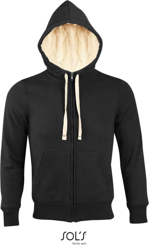 SOL´S Sherpa Unisex mikina s kapucí 25.0584 black