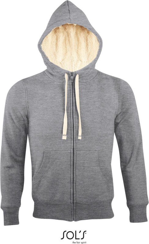 SOL´S Sherpa Unisex mikina s kapucí 25.0584 grey melange