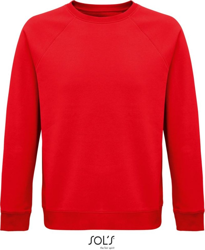 SOL´S Space Unisex raglánová mikina z bio bavlny 25.3567 red