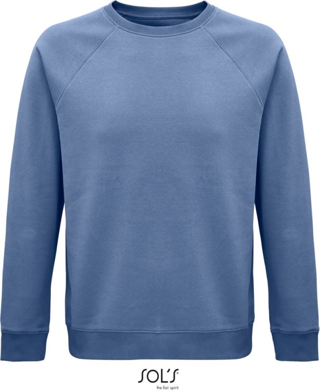 SOL´S Space Unisex raglánová mikina z bio bavlny 25.3567 blue