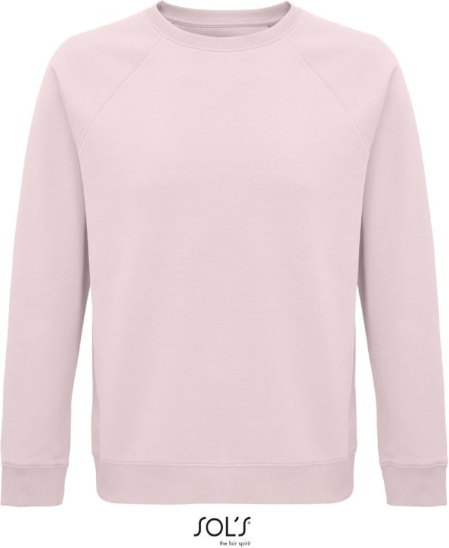 SOL´S Space Unisex raglánová mikina z bio bavlny 25.3567 pale pink