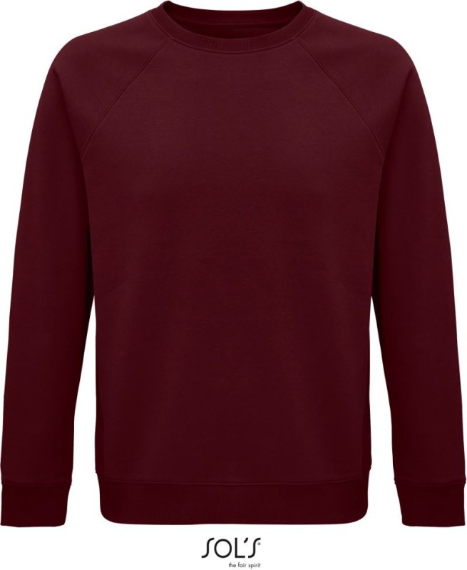 SOL´S Space Unisex raglánová mikina z bio bavlny 25.3567 burgundy