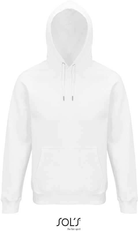 SOL´S Stellar Unisex raglánová mikina s kapucí z bio bavlny 25.3568 white