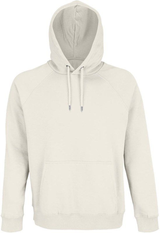 SOL´S Stellar Unisex raglánová mikina s kapucí z bio bavlny 25.3568 off white