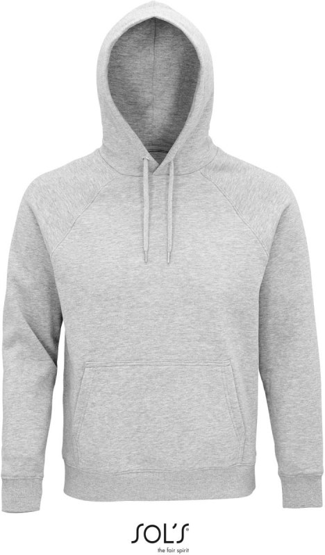 SOL´S Stellar Unisex raglánová mikina s kapucí z bio bavlny 25.3568 grey melange